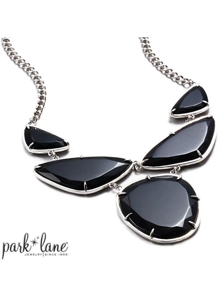 Park Lane Main Attraction Black And Silver Statement Necklace